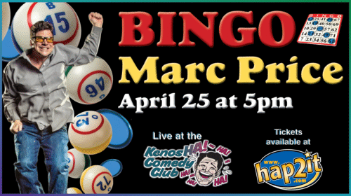 Comedy Bingo with Marc “Skippy” Price April 25 at 5PM