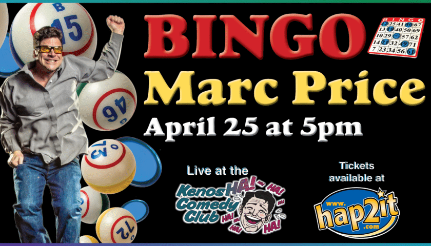 Comedy Bingo with Marc “Skippy” Price April 25 at 5PM
